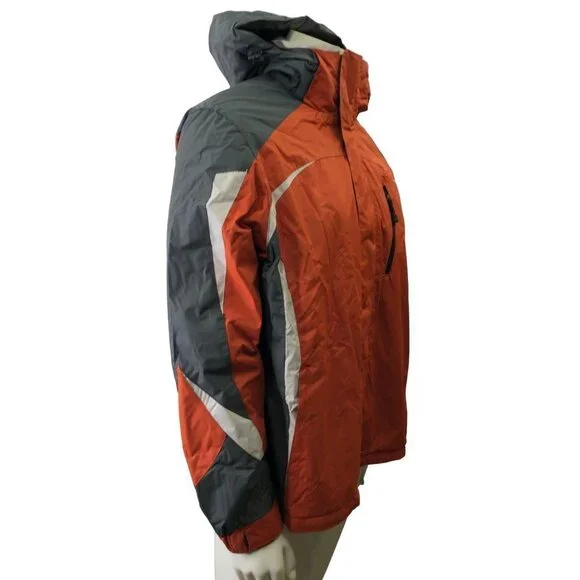 CHAPS MEN'S WATER RESISTANT FLEECE-LINED‎ HOODED JACKET /COAT LG NWT